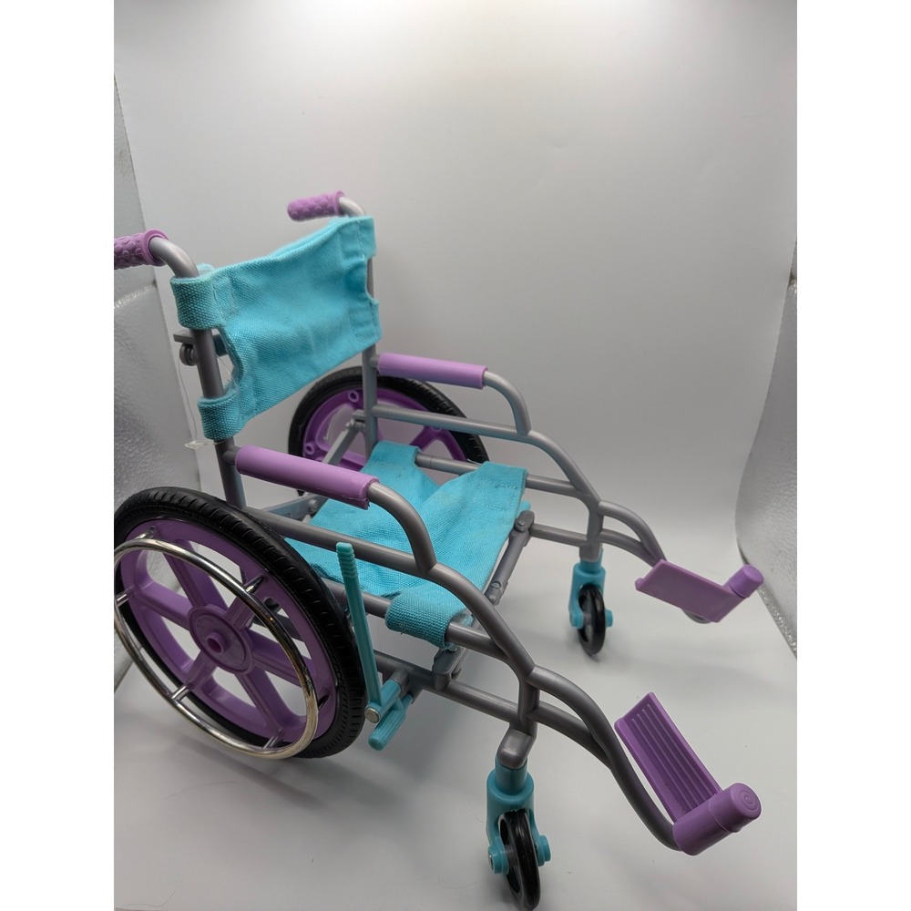 Doll Wheelchair for 18 Inch Dolls U70320A Teal Purple